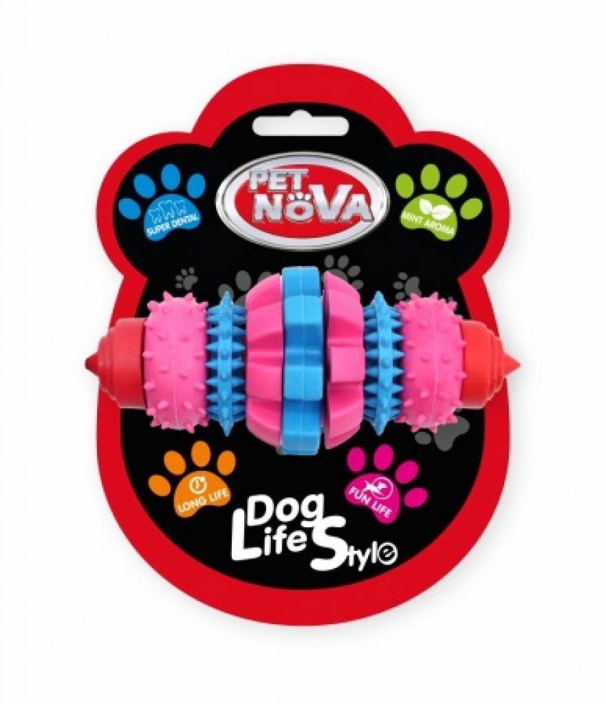 DOG LIFE STYLE Superdental Beißring 16 cm, bunt, Rindfleischgeschmack